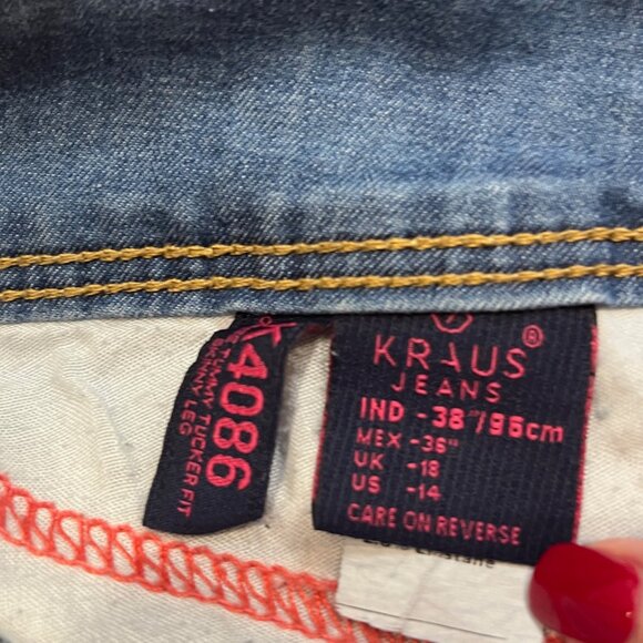 Kraus Women's Mid-Rise Skinny Jeans - Size 14 - Picture 4 of 9